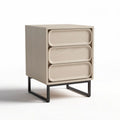 Wooden nightstand with three drawers and metal legs 45 x 40 x 50cm