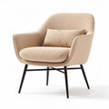 Boucle armchair with removable cushion and black metal legs 80 x 80 x 85cm